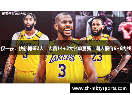 仅一夜，快船再签2人！火箭14+3大名单更新，湖人报价6+6内线